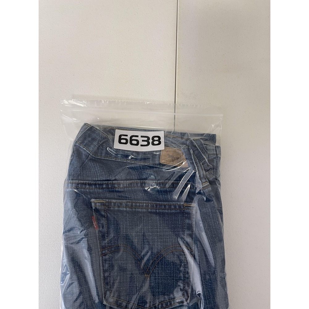 Levis 515 Jeans Womens 8 Blue Boot‎ Cut Stretch Denim Distressed Raw Hem Classic - Picture 14 of 14
